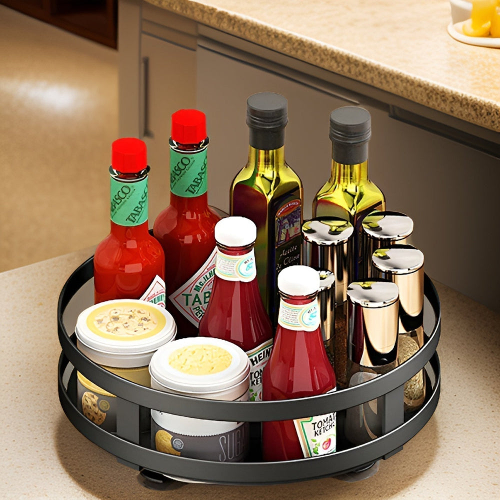 AromaSpin Organizer | 360° Rotating Spice Rack for Kitchen