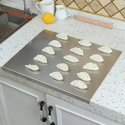 Stainless Steel Chopping Board | SliceGrip Spill Guard Kitchen Surface