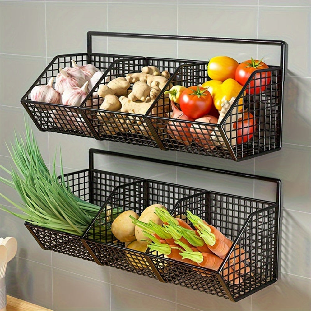 HoldEase | Kitchen Wire Basket for Wall Storage
