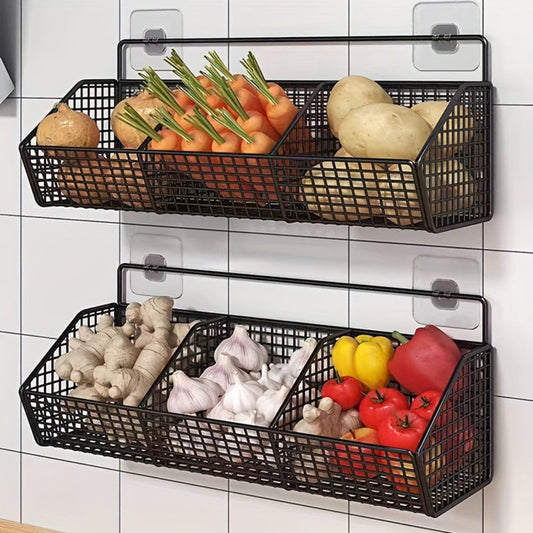 HoldEase | Kitchen Wire Basket for Wall Storage