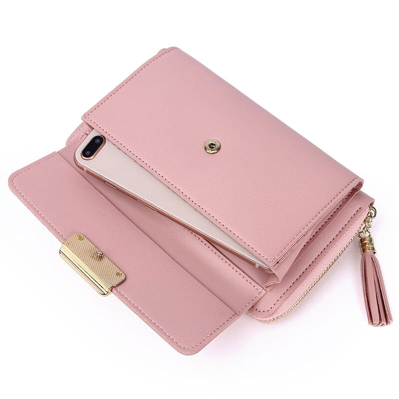 Stylish Leather Phone Wristlet Wallet with Spacious Interior – Durable PU Leather Organizer for Essentials 2