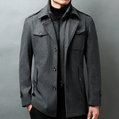 Gavin | Men’s Classic Wool Blend Coat with Notched Lapel