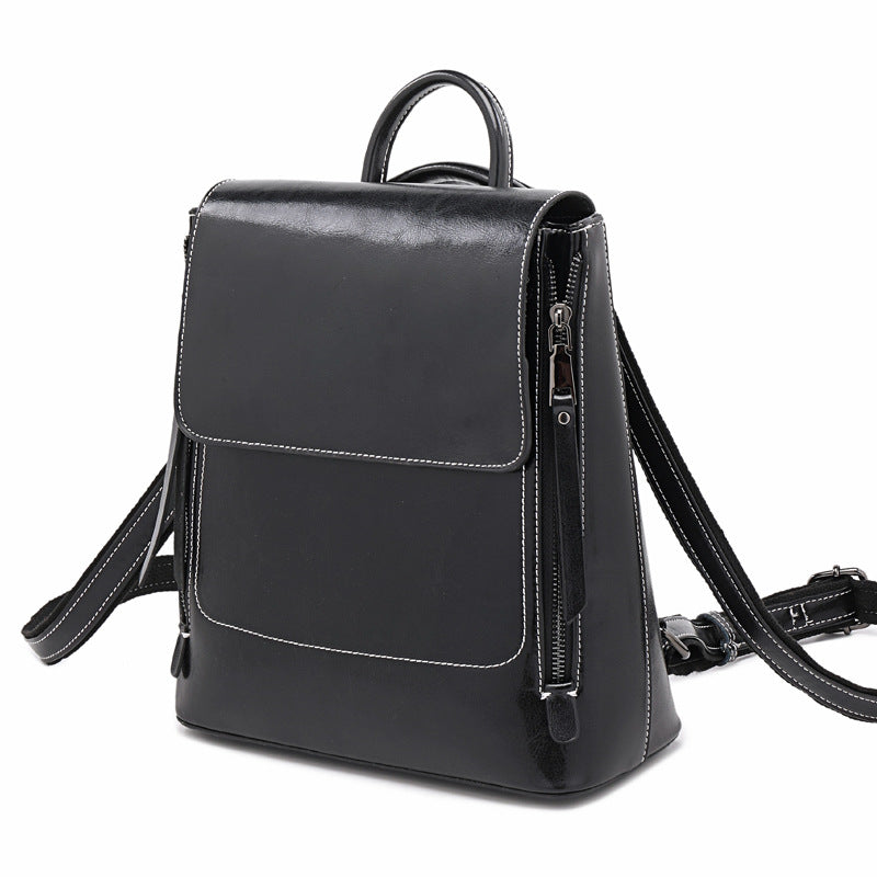 Variant image for Retro Style | Women's Leather Backpack with Adjustable Straps and Ample Storage-4