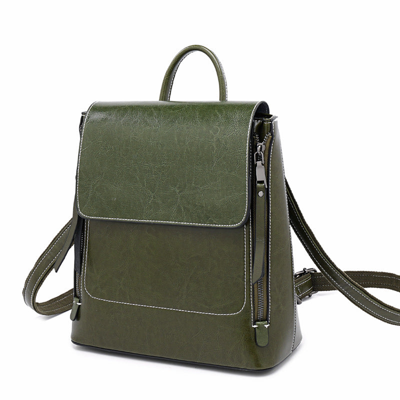 Variant image for Retro Style | Women's Leather Backpack with Adjustable Straps and Ample Storage-3