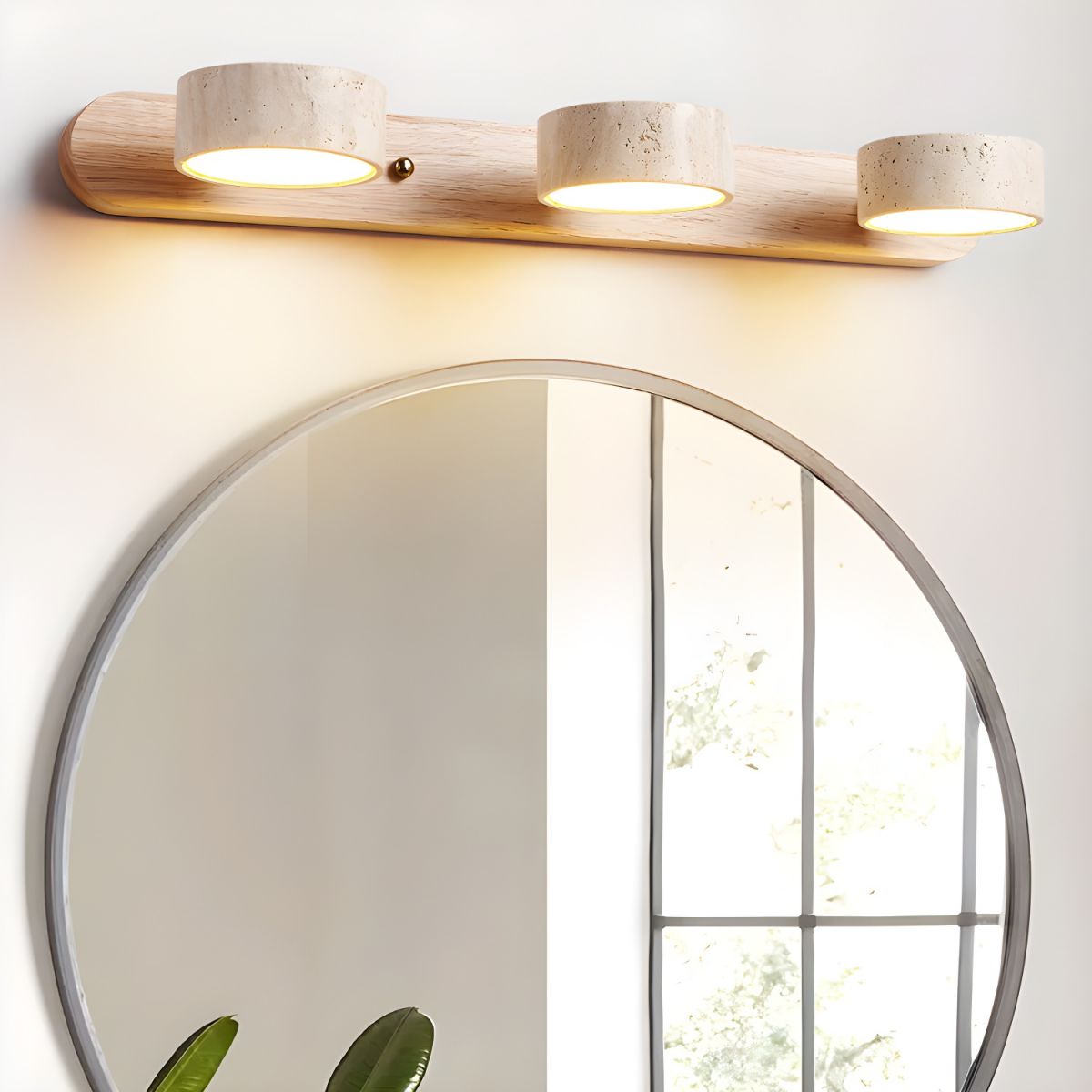 HavenStone Dual Wall Lamp | Travertine LED Illumination