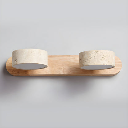 HavenStone Dual Wall Lamp | Travertine LED Illumination