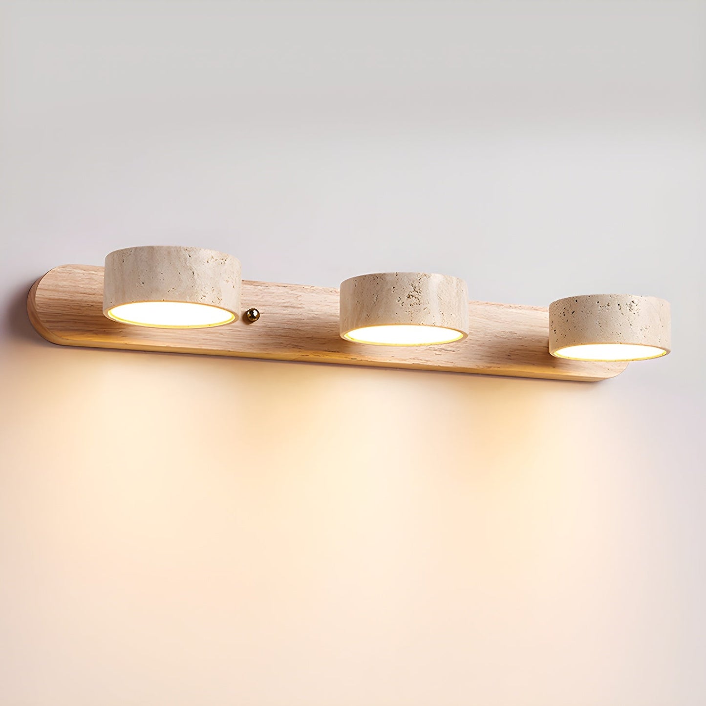 HavenStone Dual Wall Lamp | Travertine LED Illumination