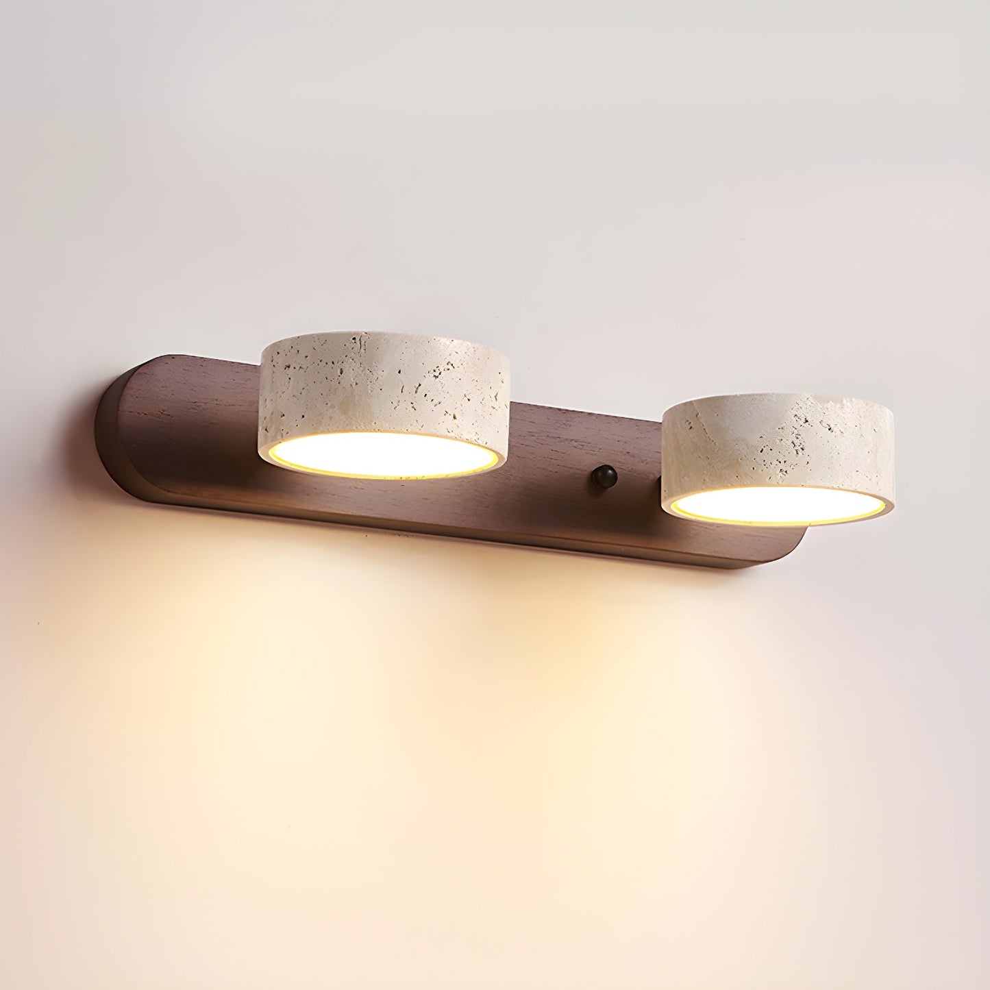 HavenStone Dual Wall Lamp | Travertine LED Illumination