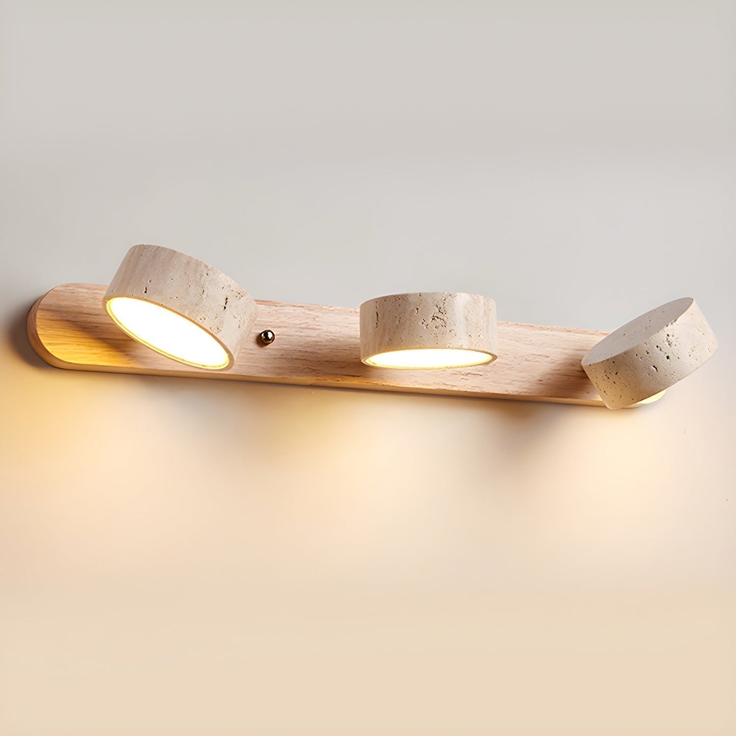 HavenStone Dual Wall Lamp | Travertine LED Illumination