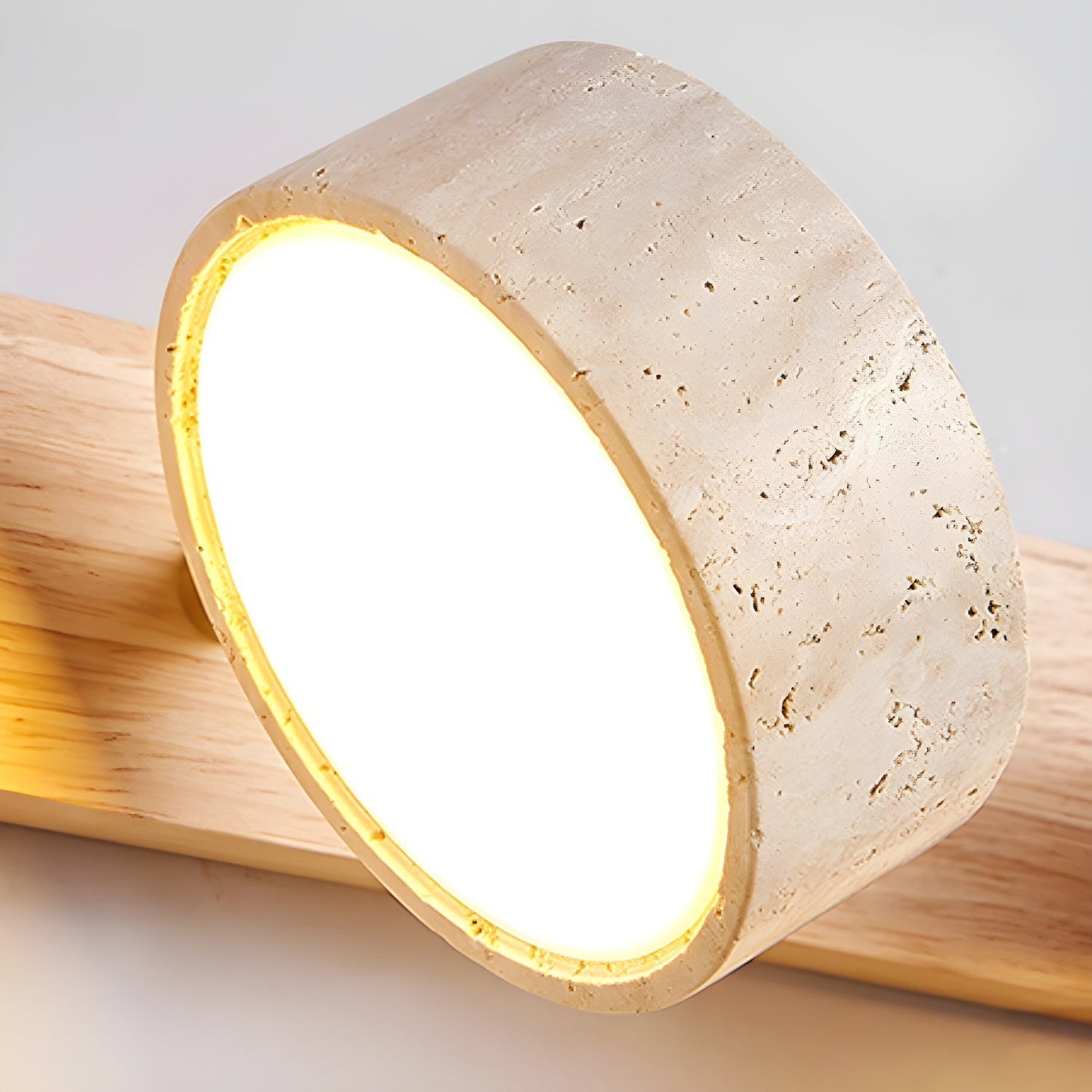 HavenStone Dual Wall Lamp | Travertine LED Illumination