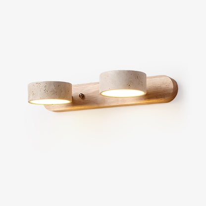 HavenStone Dual Wall Lamp | Travertine LED Illumination