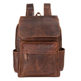 Scott | Unisex Leather Travel Backpack for Laptops and Essentials-1
