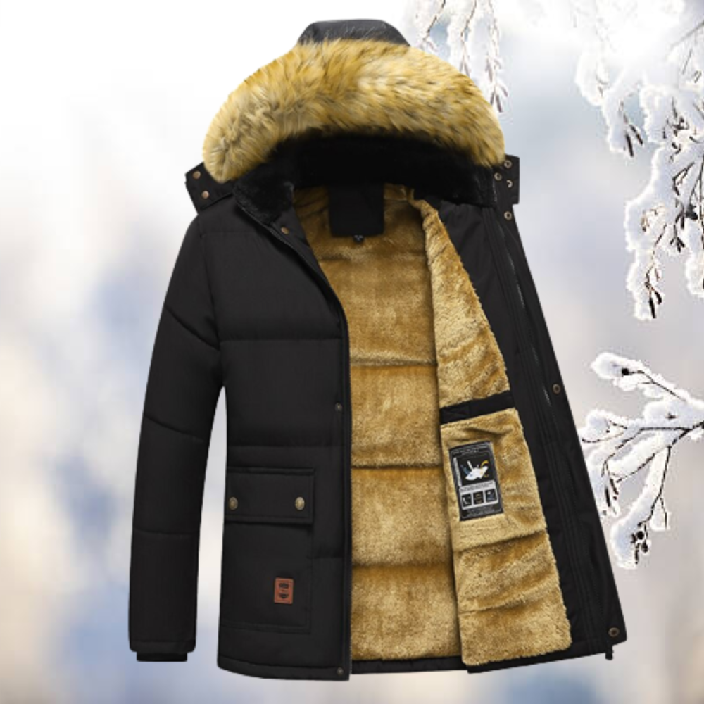 Mason | Men’s Insulated Down Jacket with Fur Hood