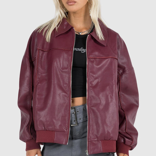 Roxanne | Women’s Vintage Leather Oversized Winter Jacket