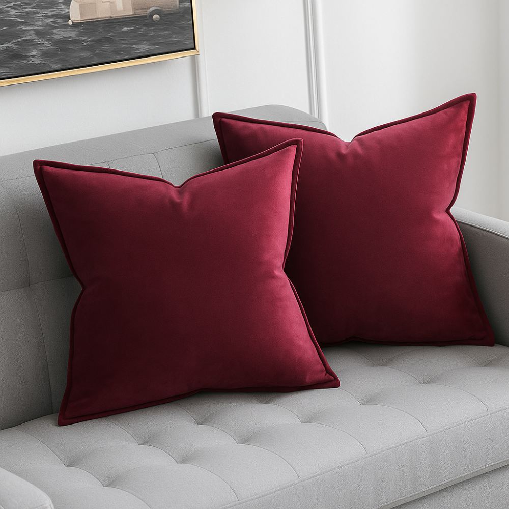 EchoPlush Cushion Cover | Chic Velvet Elegance