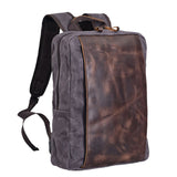 Variant image for Handmade Waxed Canvas Travel Backpack | Durable Rucksack with Laptop Sleeve-3