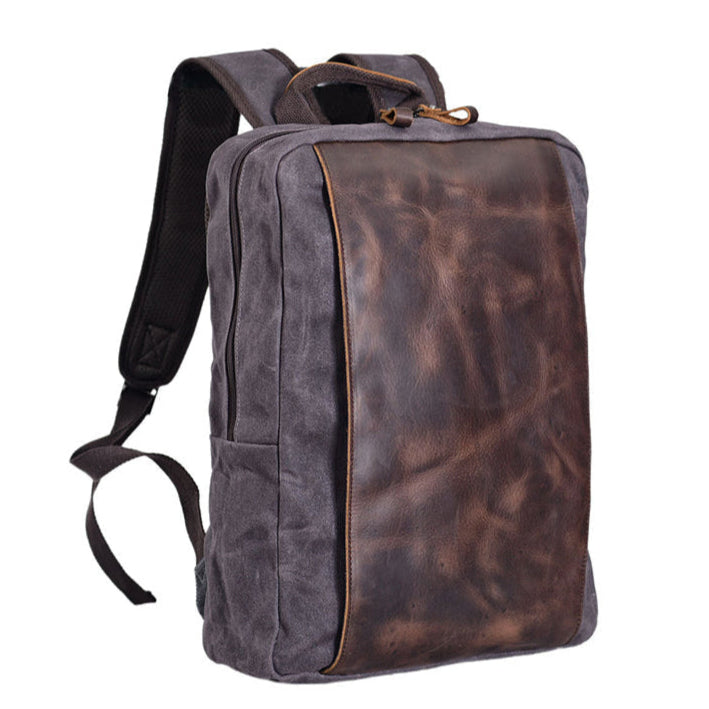Variant image for Handmade Waxed Canvas Travel Backpack | Durable Rucksack with Laptop Sleeve-3