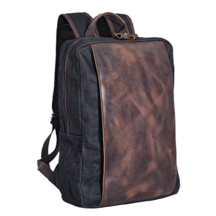 Variant image for Handmade Waxed Canvas Travel Backpack | Durable Rucksack with Laptop Sleeve-4