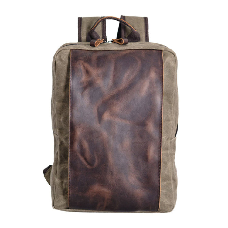 Handmade Waxed Canvas Travel Backpack | Durable Rucksack with Laptop Sleeve-6