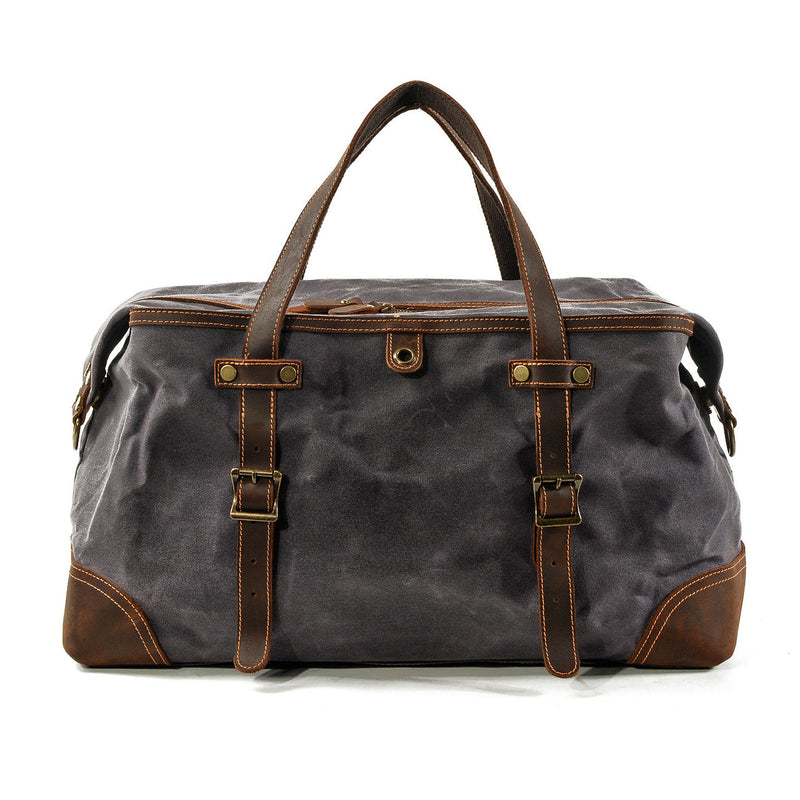 Stavanger | Durable Canvas Weekend Travel Bag with Leather Accents-2