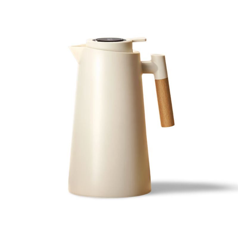 Artisan Glass Thermo Jug | Digital Temp & Wood Grip
