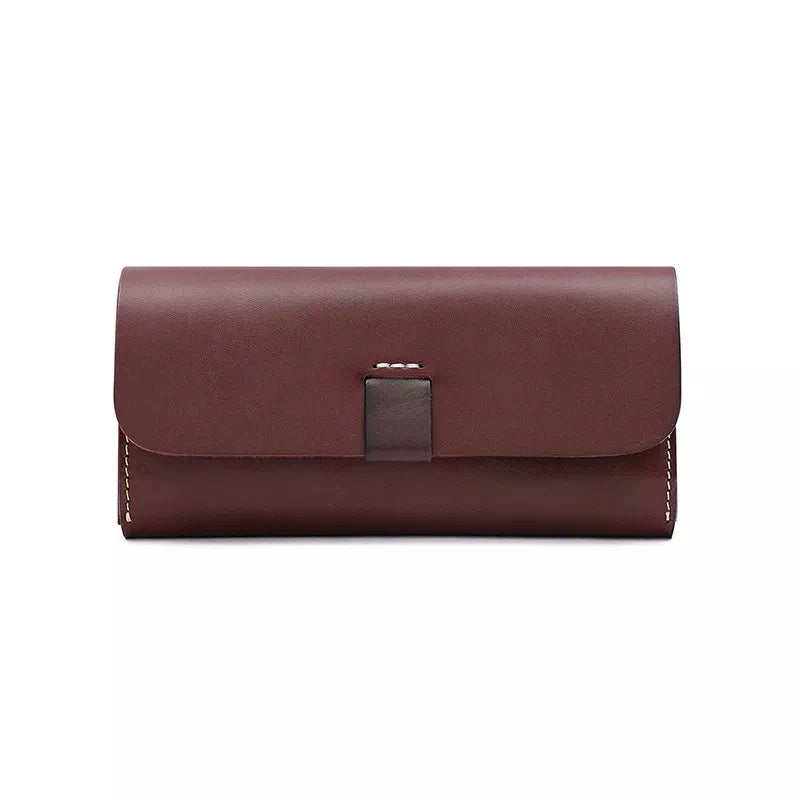 Women's Leather Snap Wallet with Multiple Card Slots and Zipper Pocket – Elegant Vintage Design 11
