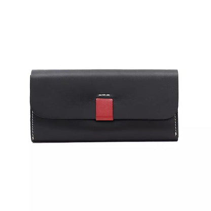Women's Leather Snap Wallet with Multiple Card Slots and Zipper Pocket – Elegant Vintage Design 12