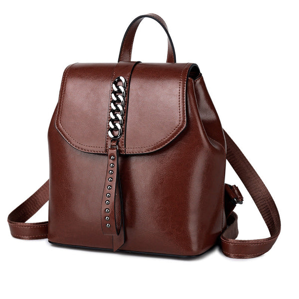 Variant image for Elegant | Women's Leather Backpack with Adjustable Straps and Multiple Compartments-2