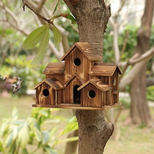 NestHollow Rustic Birdhouse | Handcrafted Charm for Feathered Friends
