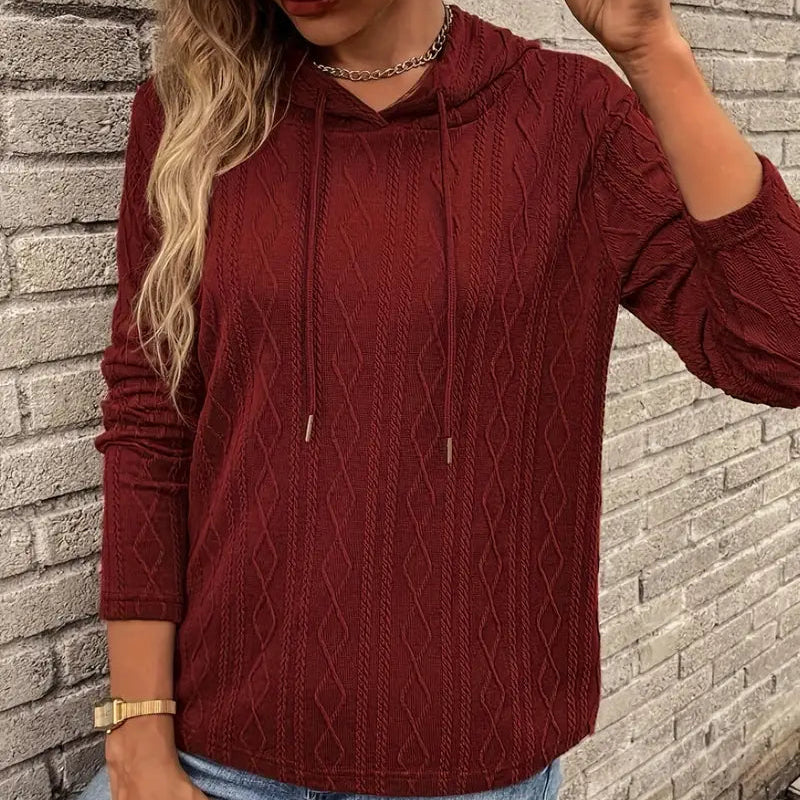 Annie | Women’s Cable-Knit Pullover Hoodie