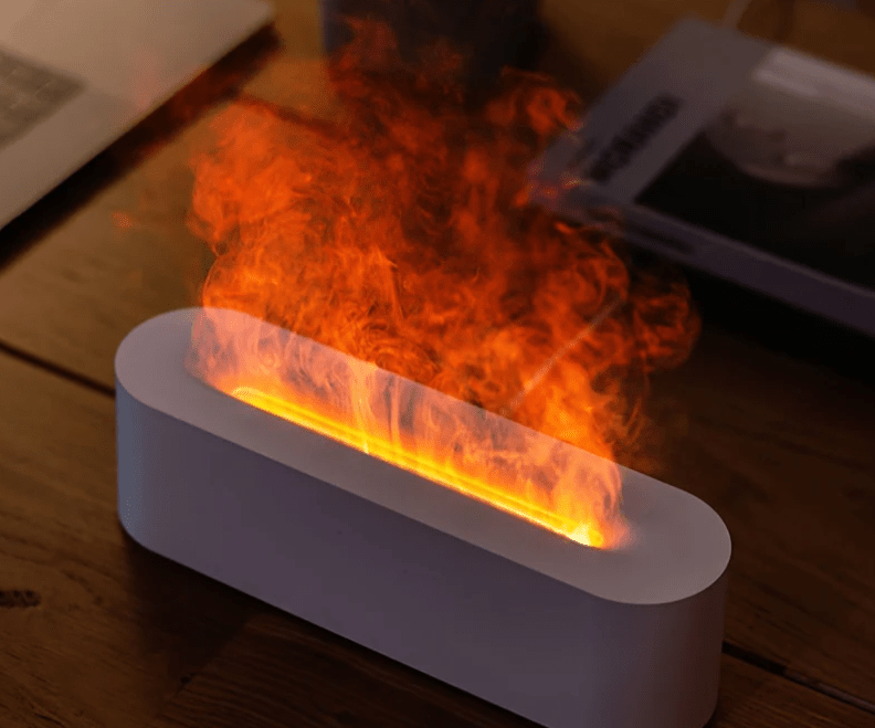 AuraBlaze Flame Diffuser | Air Humidifier with Aromatic Mist