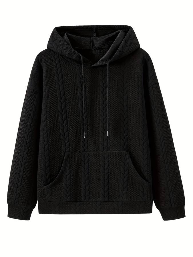 Eric | Men’s Casual Cable Knit Hoodie