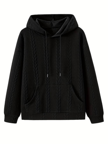 Eric | Men’s Casual Cable Knit Hoodie