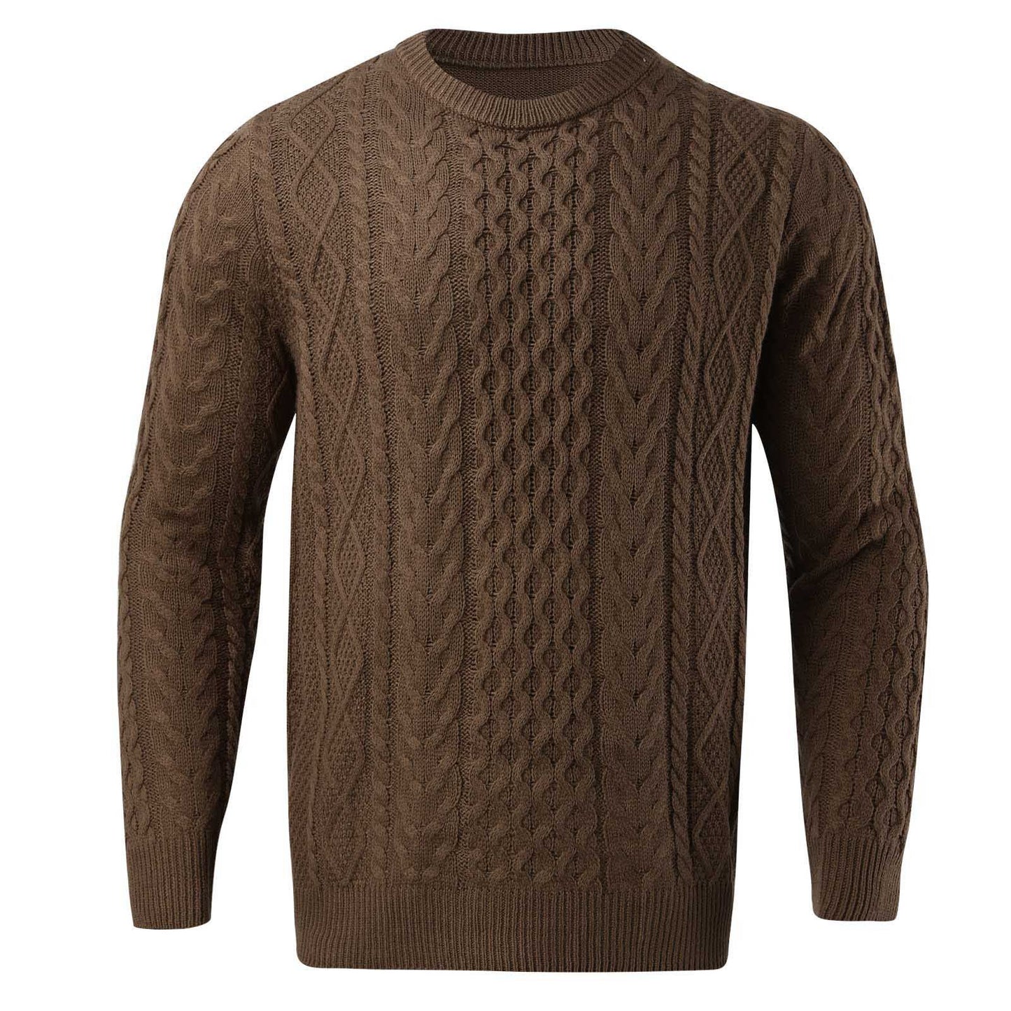 Adrian | Men’s Cable Pattern Slim Fit Knit Sweater
