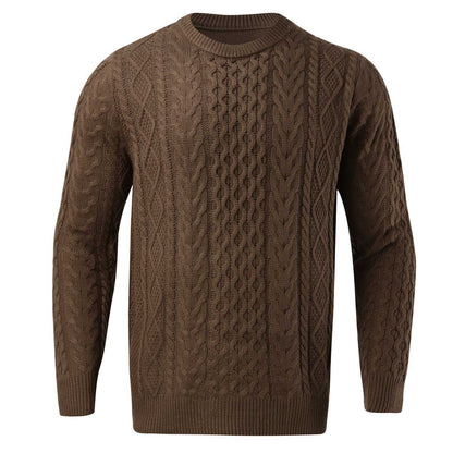 Adrian | Men’s Cable Pattern Slim Fit Knit Sweater