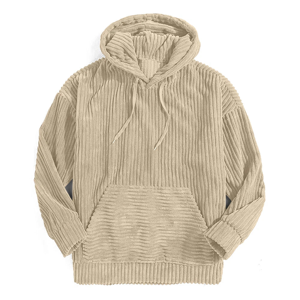 Trevor | Men’s Oversized Corduroy Hoodie with Kangaroo Pocket