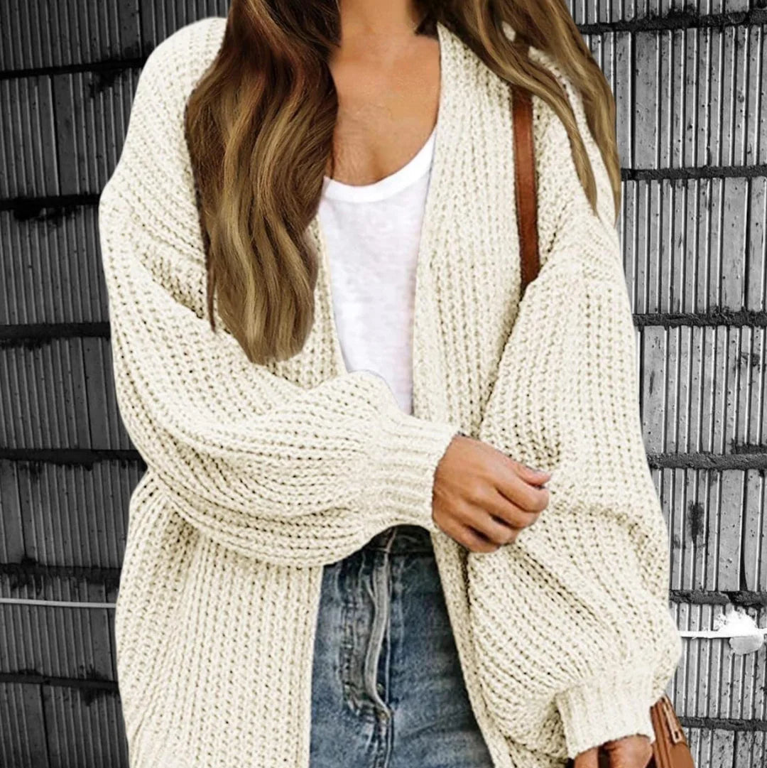 Seraphina | Women’s Lantern Sleeve Oversized Wool Cardigan