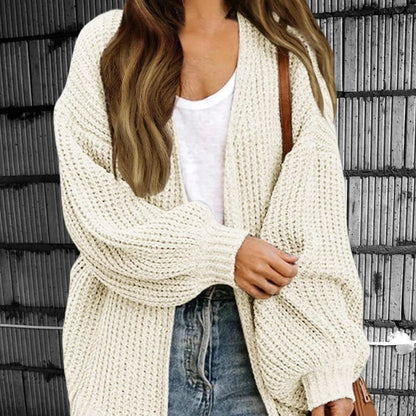 Seraphina | Women’s Lantern Sleeve Oversized Wool Cardigan