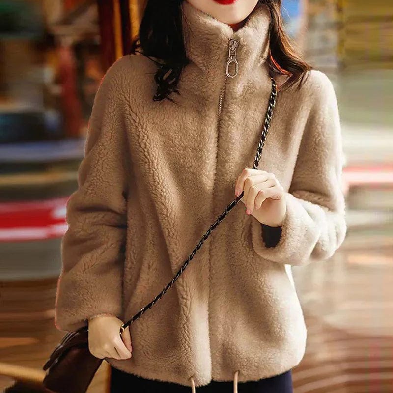 Izzy | Women’s Minimalist Casual Velvet Fleece Jacket