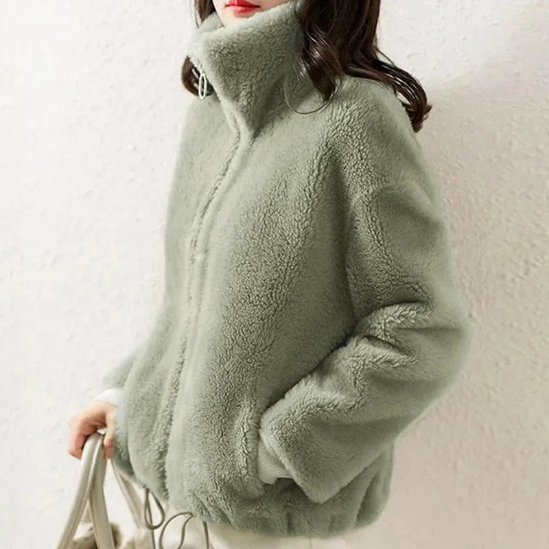 Izzy | Women’s Minimalist Casual Velvet Fleece Jacket