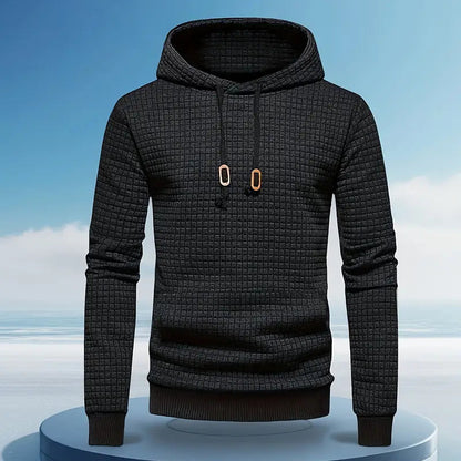 Brennan | Men’s Casual Waffle Knit Winter Hoodie