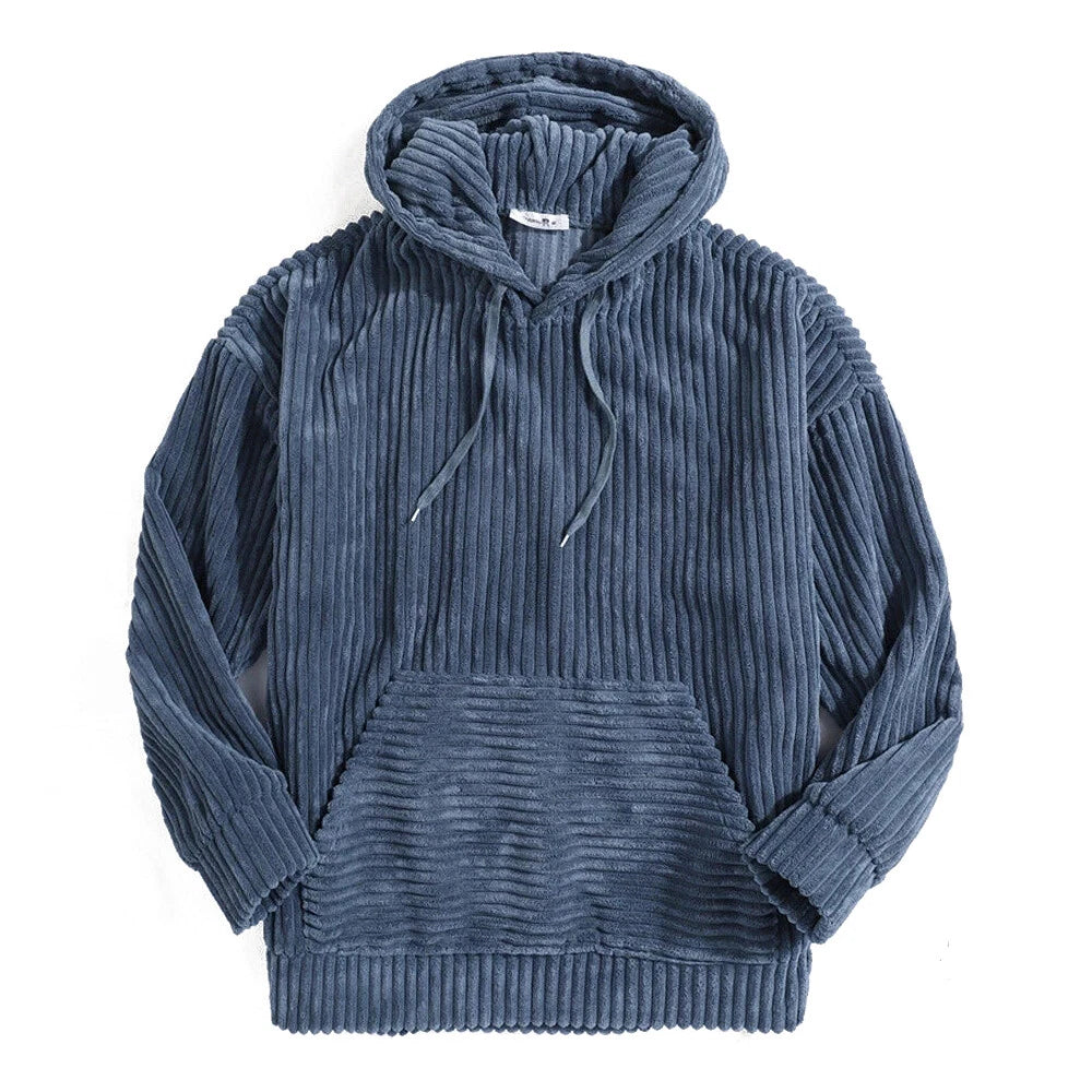Trevor | Men’s Oversized Corduroy Hoodie with Kangaroo Pocket