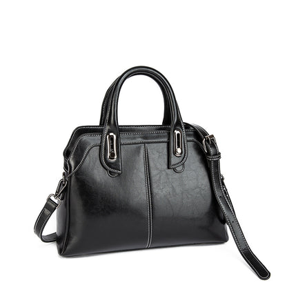 Nadine | Polished Structure Satchel