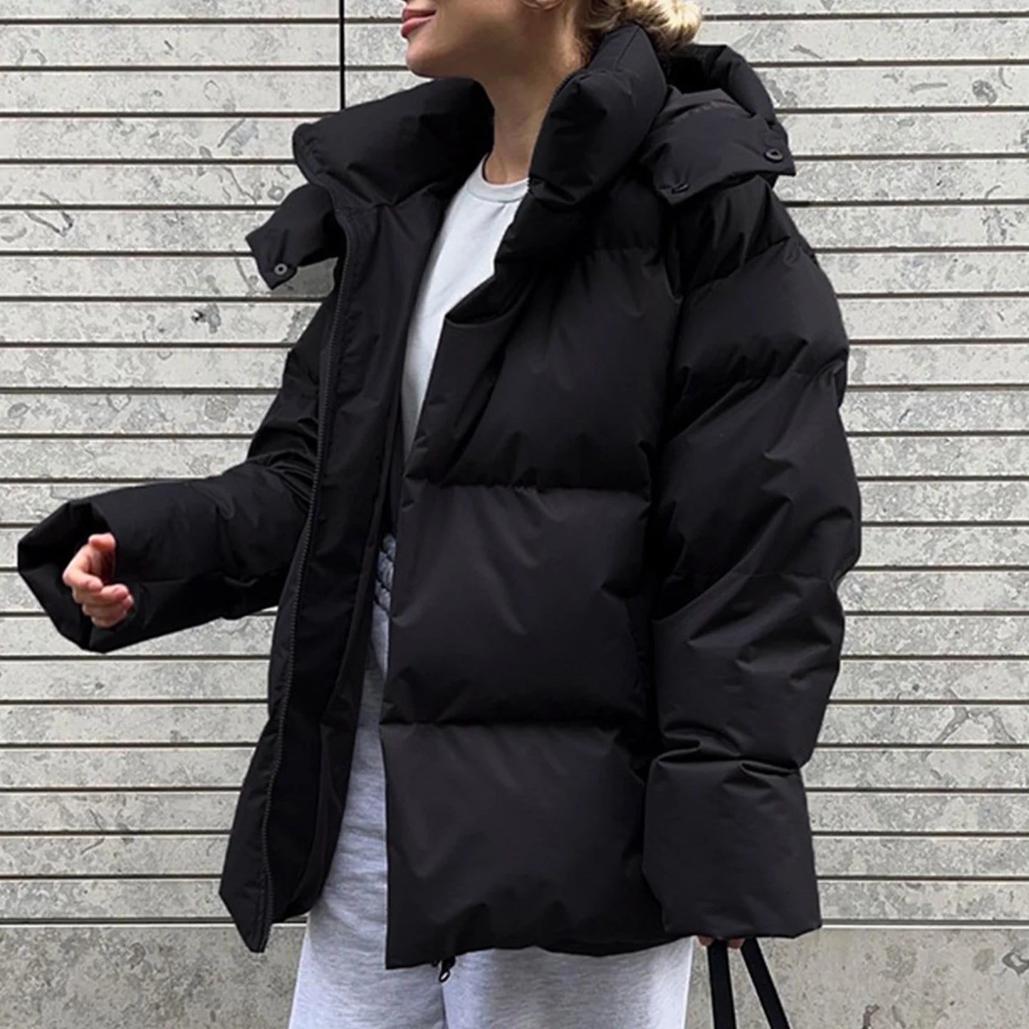 Eerie | Women’s Quilted Puffer Jacket with Oversized Fit and Hood
