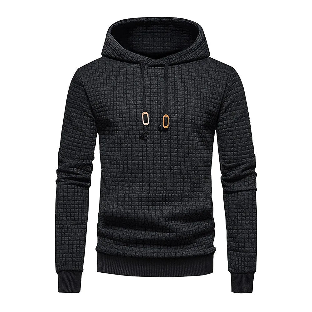 Brennan | Men’s Casual Waffle Knit Winter Hoodie