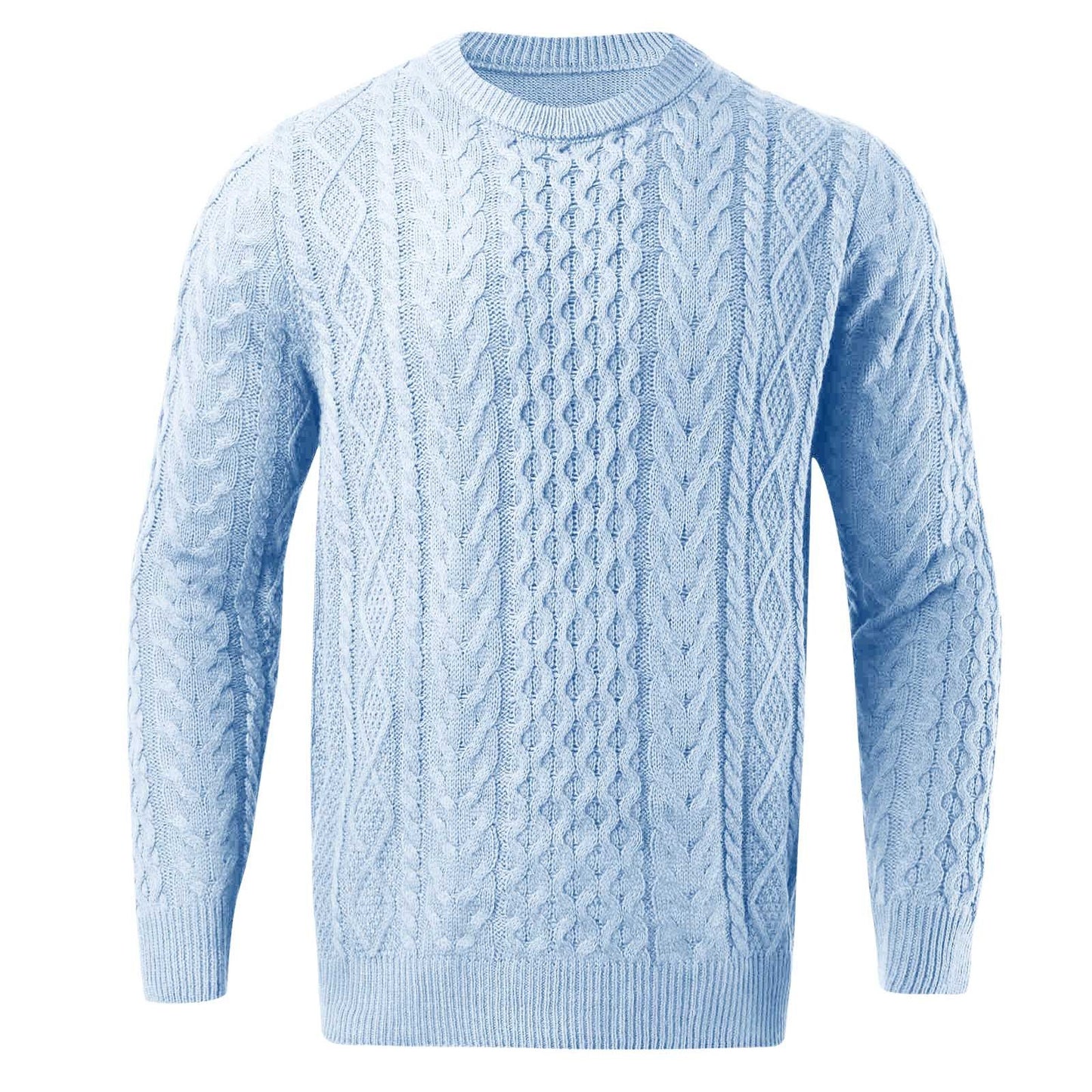 Adrian | Men’s Cable Pattern Slim Fit Knit Sweater