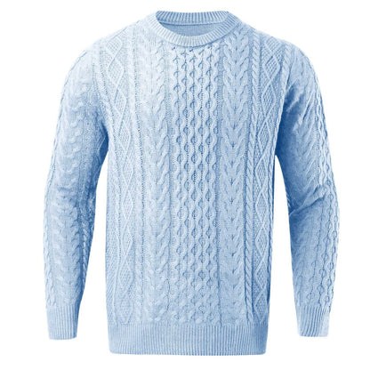 Adrian | Men’s Cable Pattern Slim Fit Knit Sweater