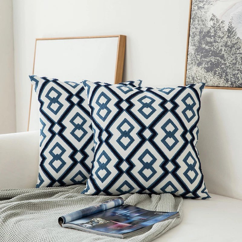 Artisan Aura | SapphireStitch Embroidered Pillow Cover