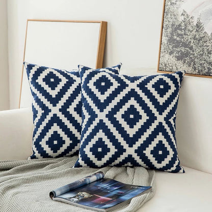 Artisan Aura | SapphireStitch Embroidered Pillow Cover