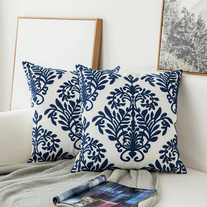 Artisan Aura | SapphireStitch Embroidered Pillow Cover